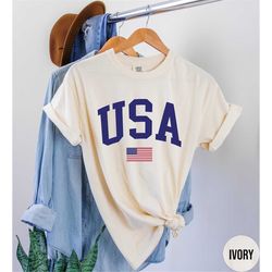 usa flag shirt, 4th of july shirt, big usa tshirt, usa comfort colors t-shirt,  american flag tee, patriotic crewneck,
