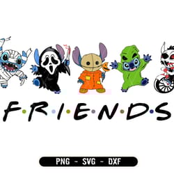 halloween costume svg, trick or treat svg, spooky vibes svg, horror friends svg, instant download, png, svg, dxf