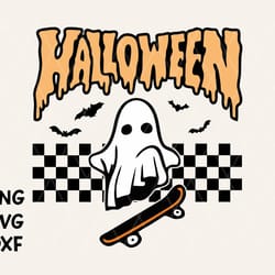 halloween ghost svg, ghost skateboard,halloween skateboard, ghost skateboarding ,halloween png ,halloween shirt svg, png