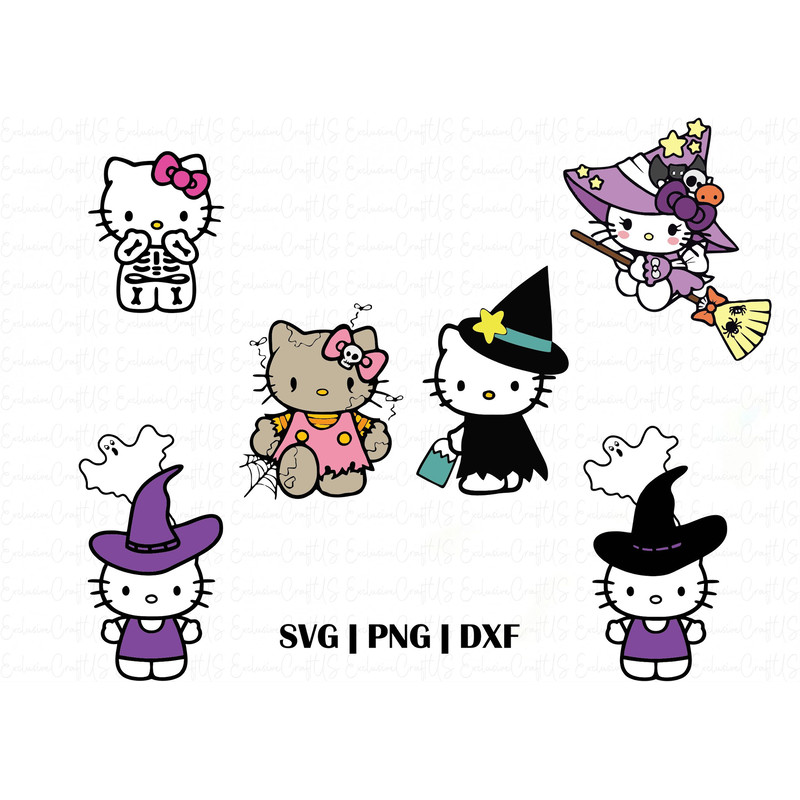 Halloween Kawaii Kitty Svg Kawaii Kitty Svg Bundle Cute Cat Svg Kitty Svg Kawaii Kitty Clipart Png Cut File Cricut Silhouette - 1.jpg