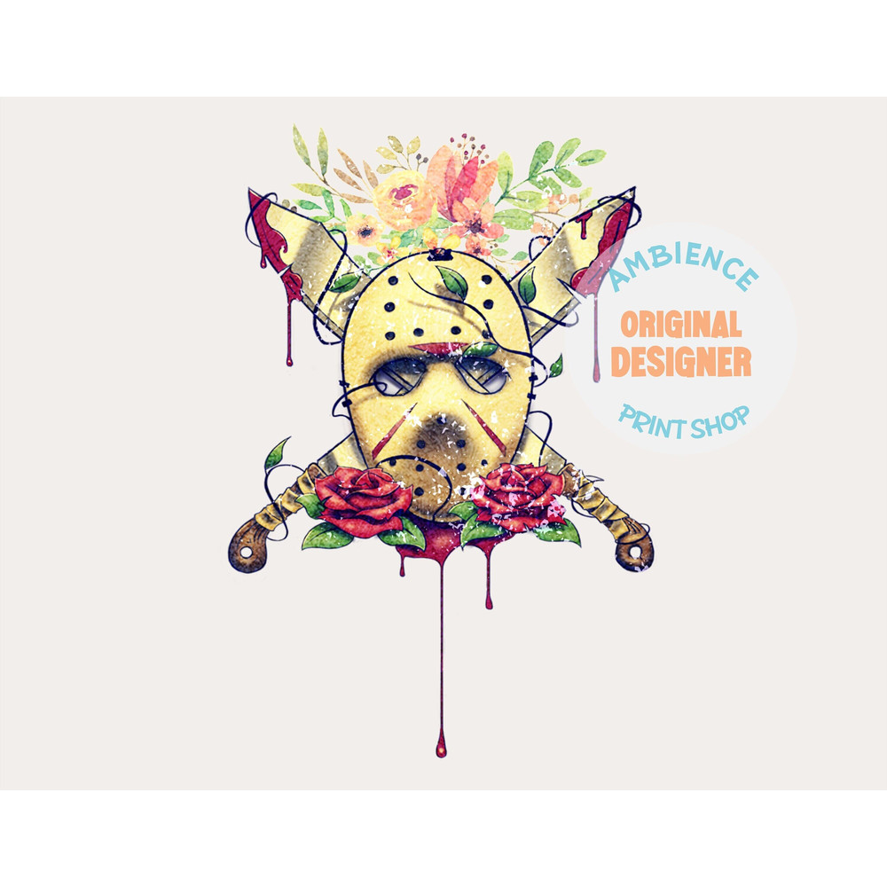 Horror movie character, sublimation design, camp cook killer, halloween png, halloween killer, Instant Download, Hight Quality Png File - 1.jpg