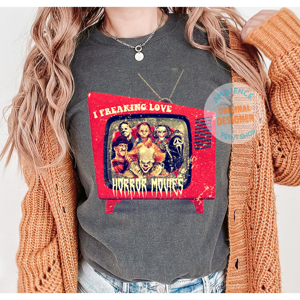 Horror Movies PNG, I Freaking Love Horror Movies Halloween Designs, Horror Characters PNG, Spooky Vibes, Halloween Sublimation Design - 2.jpg