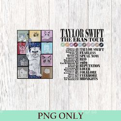 the eras tour cat version png, taylor shirt, swift png, the eras tour 2023, concert merch, taylor birthday gift, taylor