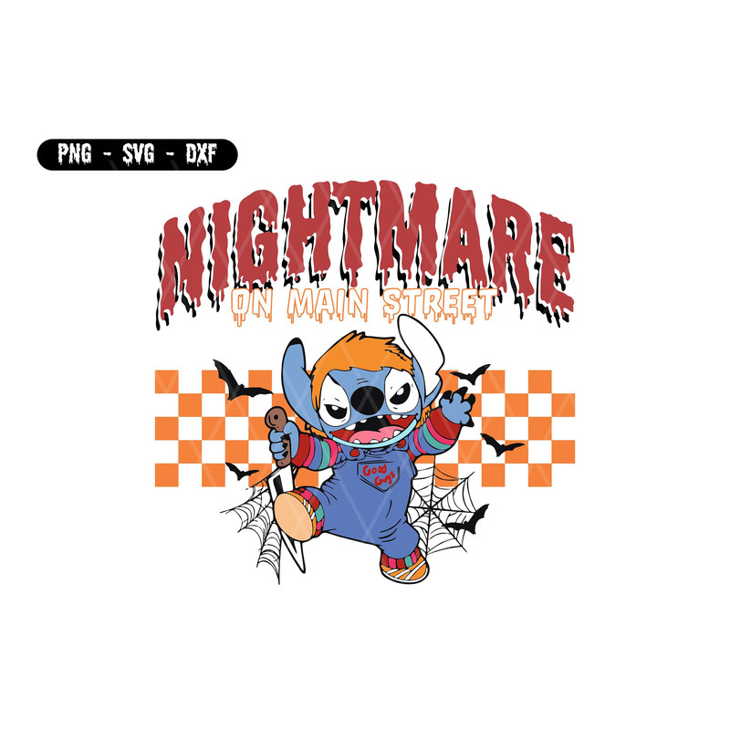 Nightmare On Main Street Halloween Costume Svg, Trick Or Treat Svg, Spooky Vibes Svg, Files For Cricut Sublimation, Png, Svg, Dxf - 1.jpg