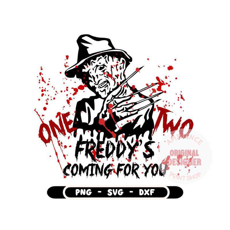 One, Two, Freddy's Coming For You - Freddy Krueger Song SVG PNG -Nightmare On Elm Street Digital Download - Png, Svg, Dxf - 4.jpg