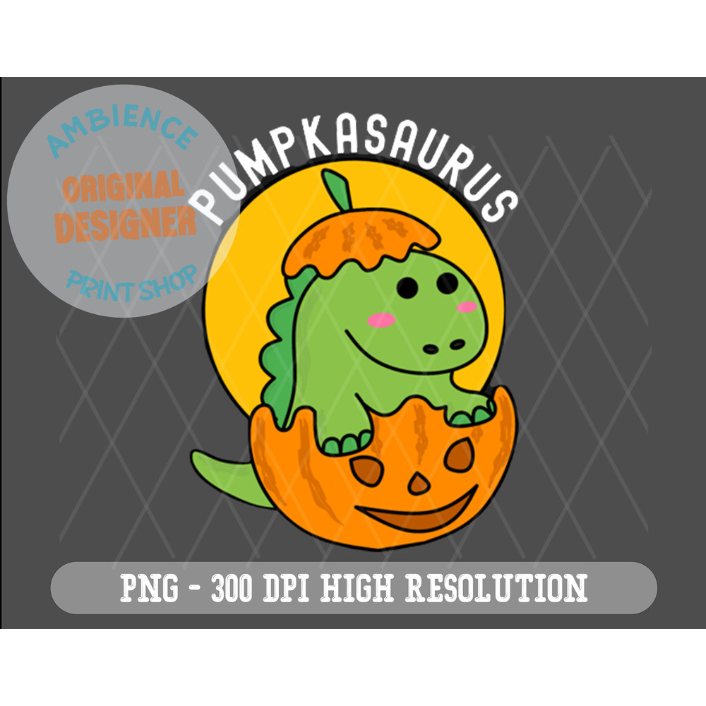 Pumpkasaurus Halloween Png, Dinosaur Pumkin Svg, Halloween Dinosaur Svg, Funny T-Rex with Pumpkin Svg Dxf Png Files for Silhouette Cricut - 2.jpg