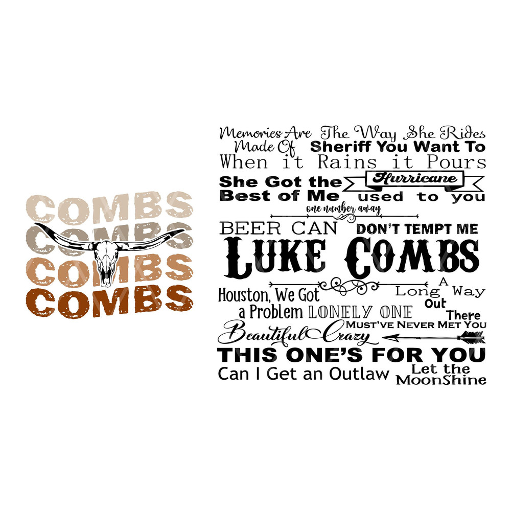 Retro Country Western Bundle SVG, Combs PNG, Luke Combs Digital File, Combs Bullskull Retro Png, Combs Vintage png, Digital Download - 1.jpg