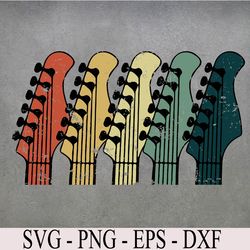 vintage guitar gift for men women music band guitarist stuff svg, eps, png, dxf, digital download