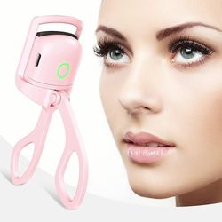 Pink Electric Eyelash Curler Charging Model Fast Heating Portable