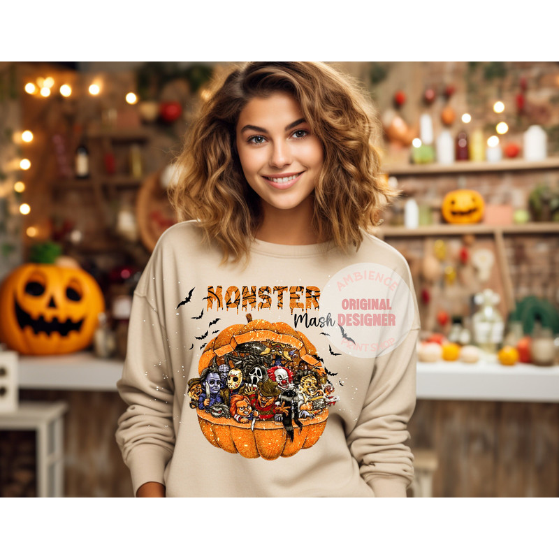 Vintage Monster Mash Halloween Transparent PNG Digital Download for Sublimation, Perfect for Sublimation, Transfers, etc - 2.jpg