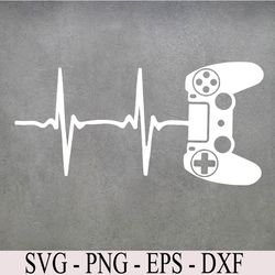 Gamer Heartbeat, Video Game Lover Svg, Eps, Png, Dxf, Digital Download