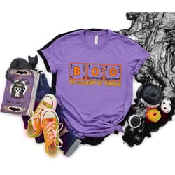 boo the elements of surprise shirt, halloween chemistry teacher shirt, halloween science shirt, spooky boo periodic tabl