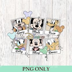 retro disney mickey friends png, mickey and friends png, disneyland png, disney family trip png, disneyland disney world