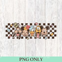 retro disney mickey friends png, mickey and friends png, disneyland png, disney family trip png, walt disney world png