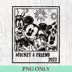 retro disney mickey polaroid png, mickey and friends png, disneyland png, disneyworld png, disney family trip png 300dpi