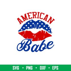 american babe lips, american babe lips svg, 4th of july svg, patriotic svg, independence day svg, usa svg, png,eps,dxf f