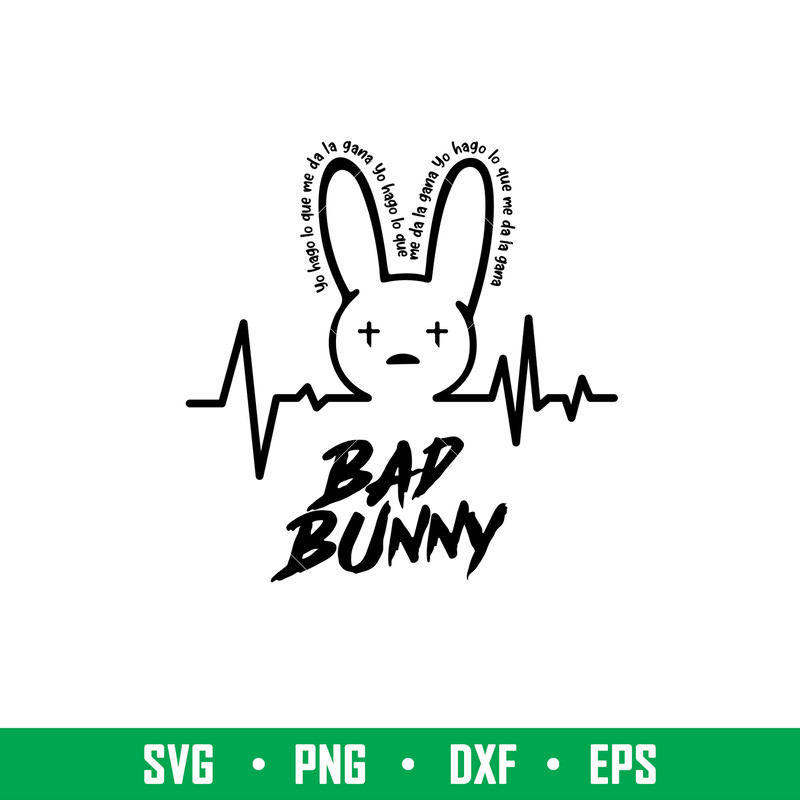 Bad Bunny 18, Bad Bunny Svg, Yo Perreo Sola Svg, Bad bunny logo Svg, El Conejo Malo Svg, png eps, dxf file.jpeg