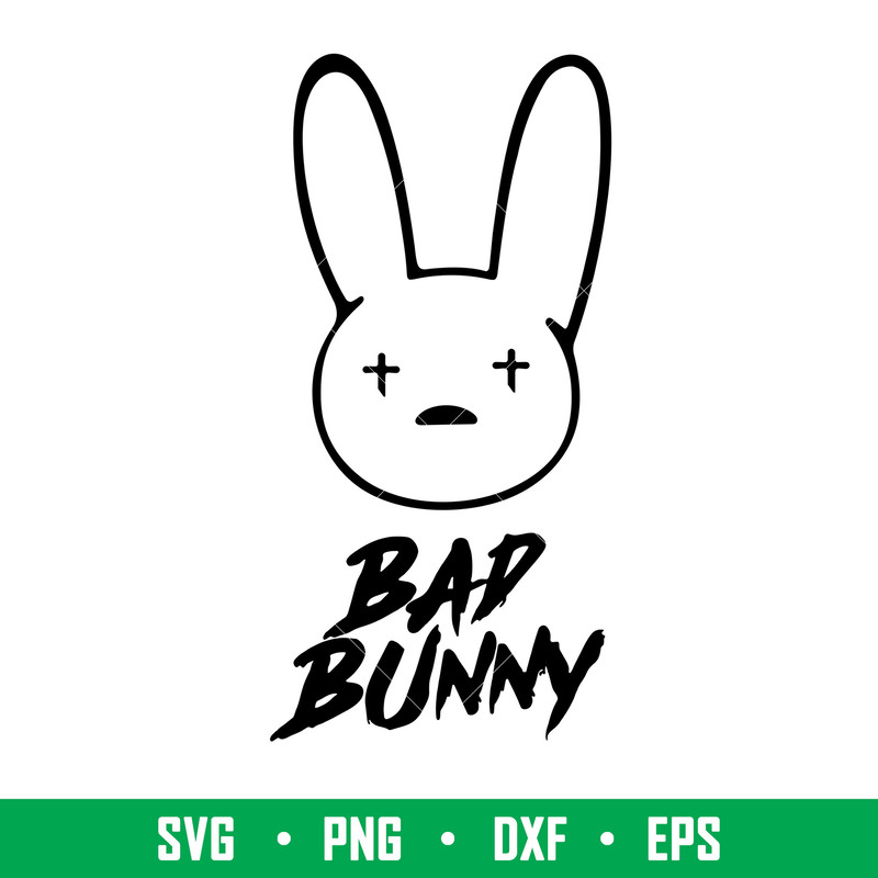 Bad Bunny 6, Bad Bunny Svg, Yo Perreo Sola Svg, Bad bunny logo Svg, El Conejo Malo Svg, png, dxf, eps file.jpeg