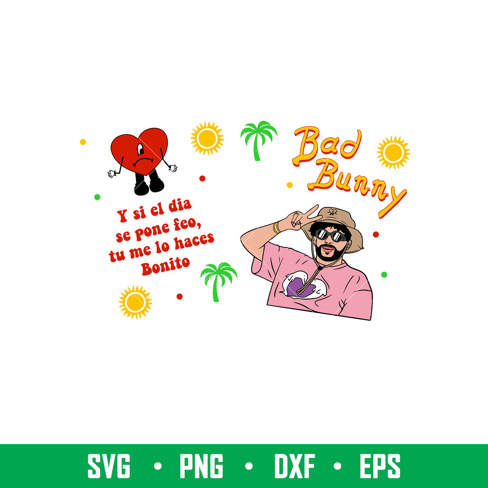 Bad Bunny Baby Benito Full Wrapi, Bad Bunny Baby Benito Full Wrap Svg, Starbucks Svg, Coffee Ring Svg, Cold Cup Svg, png, eps, dxf file.jpeg