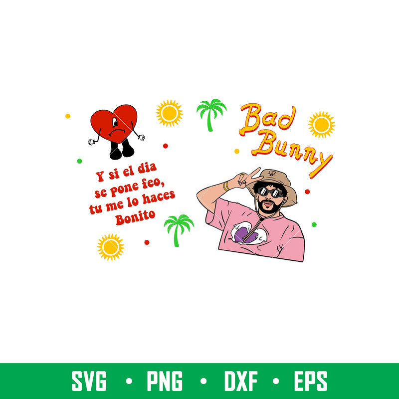 Bad Bunny Baby Benito Full Wrapi, Bad Bunny Baby Benito Full Wrap Svg, Starbucks Svg, Coffee Ring Svg, Cold Cup Svg, png, eps, dxf file.jpeg