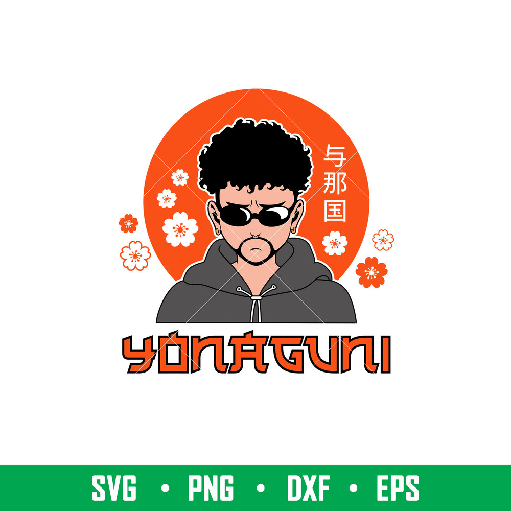 Bad Bunny Yonaguni,Bad Bunny Yonaguni Layered Svg, Bad Bunny Yonaguni Song Svg, Bad bunny logo Svg, Amime Svg,png,eps,dxf file.jpeg