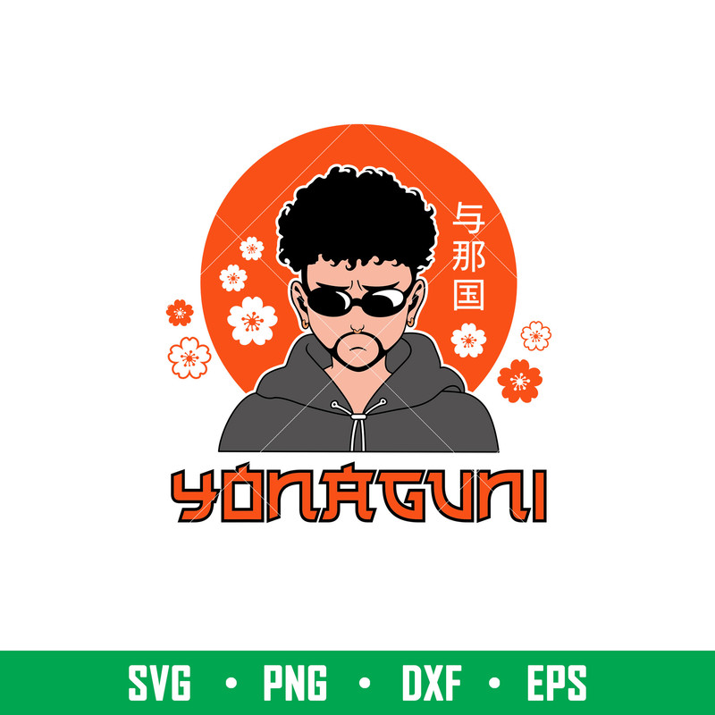 Bad Bunny Yonaguni,Bad Bunny Yonaguni Layered Svg, Bad Bunny Yonaguni Song Svg, Bad bunny logo Svg, Amime Svg,png,eps,dxf file.jpeg