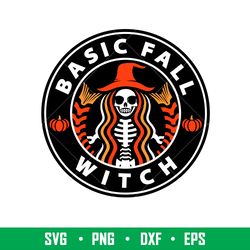 basic fall witch, basic fall witch starbucks svg, skeleton coffee svg, halloween svg,png, dxf, eps file