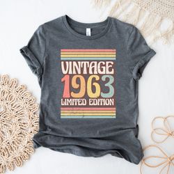 1963 Shirt, Vintage 1963 Limited Edition 60th Birthday Shirt, 60th Birthday Gifts For Women, 60th Bi