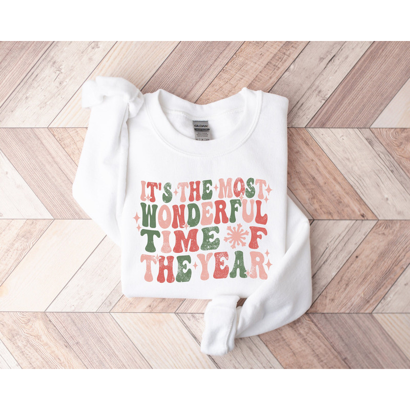 Christmas Sweatshirt, Christmas Crewneck, Womens Christmas Sweaters, Its the Most Wonderful Time of The Year, Tis the Season Sweatshirt - 1.jpg