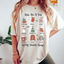 Favorite Things Christmas Shirt, Retro Christmas Shirt, 2023 Christmas Shirt, Cute Xmas Shirt, Women
