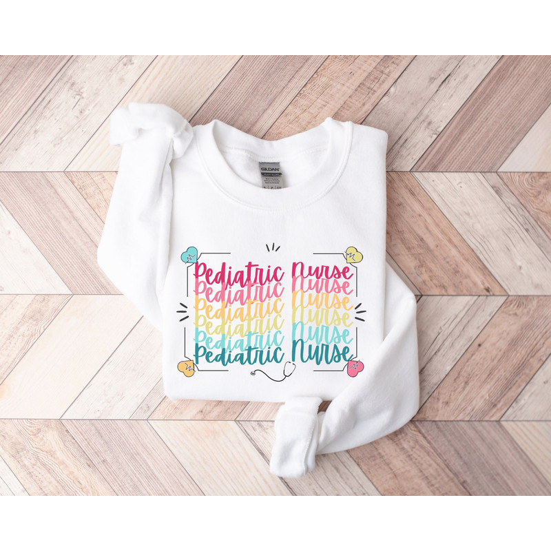 Pediatric Nurse Sweatshirt, PEDS Nurse Sweatshirt, PEDS Crewneck, Pediatrics Nurse RN Grad Sweater, Nursing Sweatshirt, Peds Nurse Shirts - 1.jpg