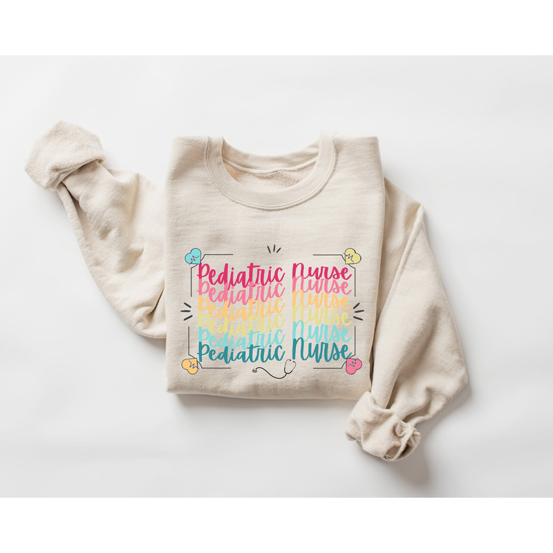 Pediatric Nurse Sweatshirt, PEDS Nurse Sweatshirt, PEDS Crewneck, Pediatrics Nurse RN Grad Sweater, Nursing Sweatshirt, Peds Nurse Shirts - 2.jpg