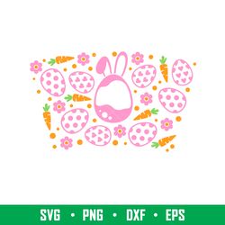 bunny easter egg full wrap, bunny easter egg full wrap svg, starbucks svg, coffee ring svg, cold cup svg, png, dxf, eps