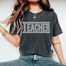 teacher shirt, teacher tees, teacher t-shirt, trendy retro teacher top, teacher gift, teachers back