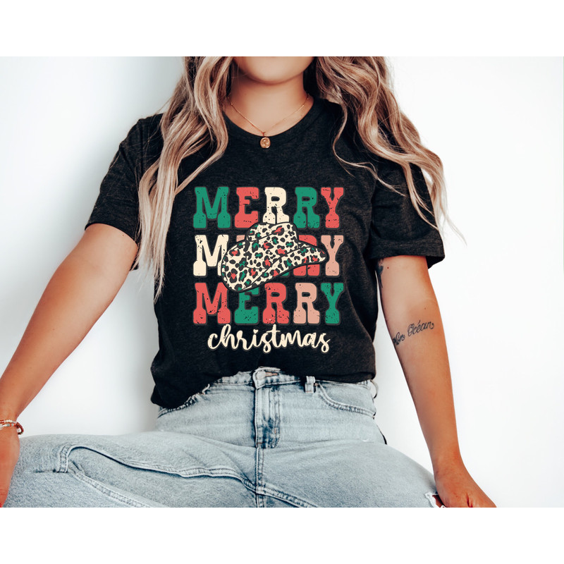 Western Christmas Shirt, Cowboy Christmas Shirt, Country Christmas Shirt, Cowgirl Christmas Shirt, Womens Christmas Shirts, Western Xmas Tee - 2.jpg