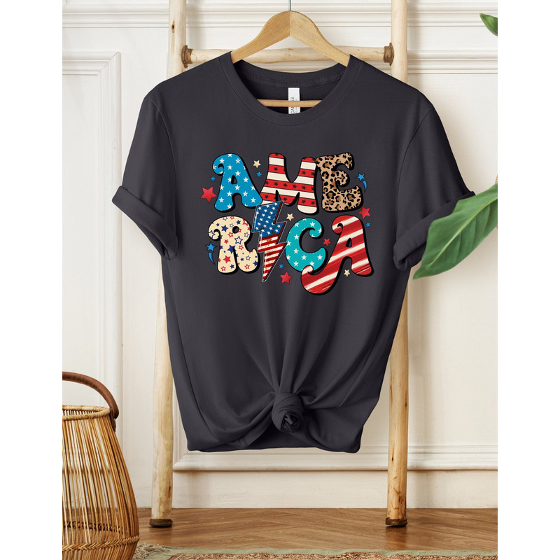 America Tee, Fourth of July Tee, USA Shirt, Independence day Shirt, American Flag Shirt, American Retro Shirt, Patriot Shirt, America Shirt - 2.jpg