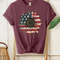 American Flag Sunflower Shirt, Women's Flower Shirt, Independence Shirt, Sunflower Shirt, Floral American Tee, Freedom Shirt, USA Flag Shirt - 2.jpg