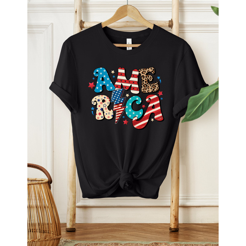 America Tee, Fourth of July Tee, USA Shirt, Independence day Shirt, American Flag Shirt, American Retro Shirt, Patriot Shirt, America Shirt - 4.jpg