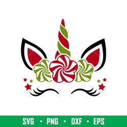 unicorn 3, christmas unicorn svg, candy unicorn svg, christmas svg, holy unicorn svg, png, dxf, eps file