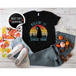 killin' it since 1996 ghostface shirt, ghostface shirt, scary halloween shirt, spooky season shirt, trick or treat shirt