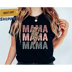 retro vintage mama shirt, leopard mama shirt, motherhood shirt, cute mom shirt,mothers day gift, mama t-shirt,mom life s