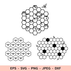 Honey Svg Honeycomb Svg File for Cricut Bee Cut Dxf Drops of honey PNG Bumble Bee Pattern