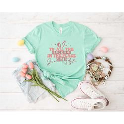 to all the bunnies in the place with grace and style shirt, easter day shirt, easter bunny shirt, easter shirt, happy ea
