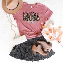 glitter and dirt mama of both shirt, leopard mom shirt, heart mom shirt, blessed mom shirt, camouflage mom shirt, happy