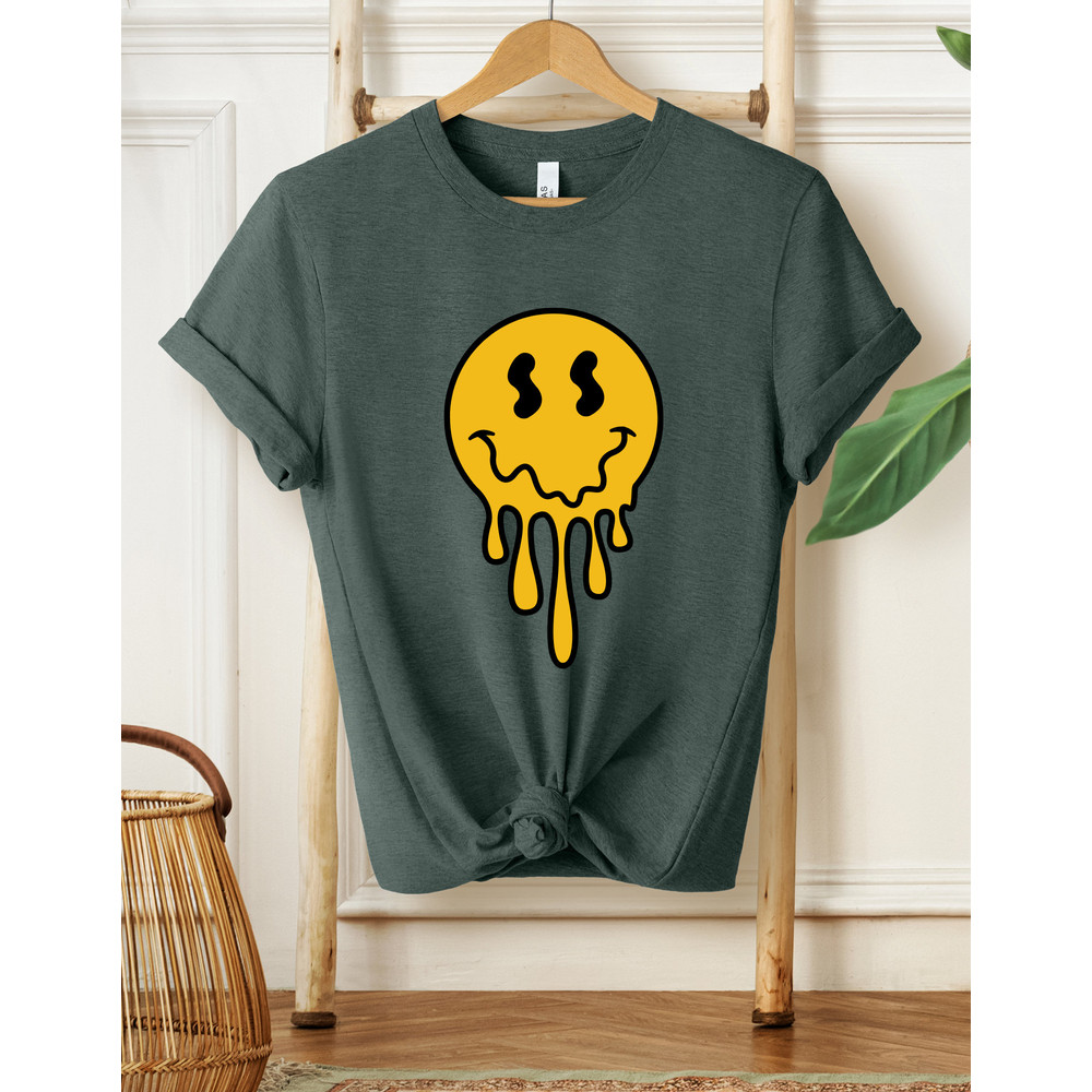 Drip Smiley Face Shirt, Smiley Face Shirt, Vintage Smiley Face Shirt, Boho Shirt, Happy Face Shirt, Retro Shirt, Drippy Smiley Face - 3.jpg
