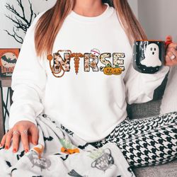 nurse halloween sweatshirt, halloween nurse sweatshirt, halloween sweatshirt, cute nurse sweatshirt, spooky nurse
