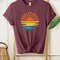 Retro Sunset Rays Wavy Shirt, Vintage Shirt, Sun rays Tee, Retro Sunshine Shirt, Beachy Vibes, Retro Shirt, Sunset Shirt, Beach Shirt - 3.jpg