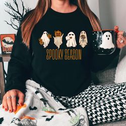 spooky season ghost sweatshirt, halloween ghost sweatshirt, halloween sweatshirt, cute ghost sweatshirt, boo ghost sweat