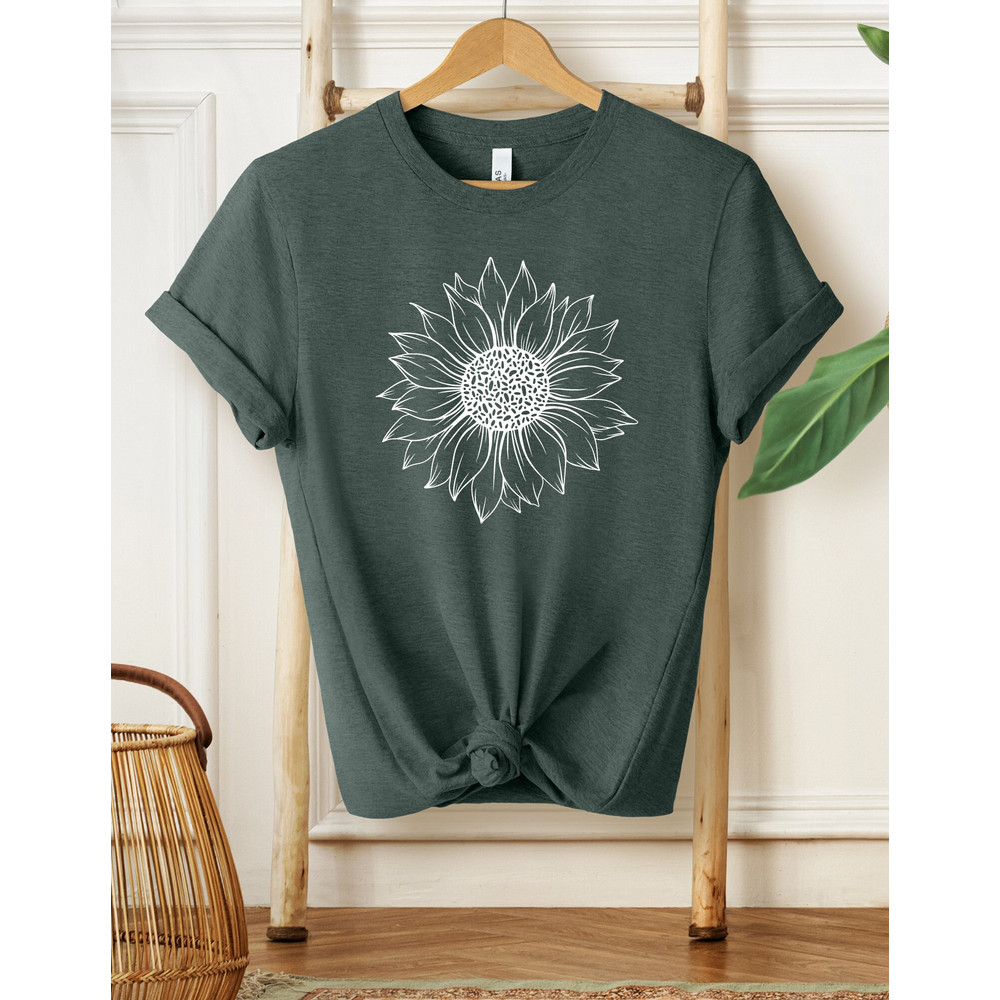 Sunflower Shirt, Women's Shirt, Flower Shirt, Floral tee, Sunflower Tee, Women's Floral tee, Garden Shirt, Plant Shirt, Sunshine Tee - 1.jpg