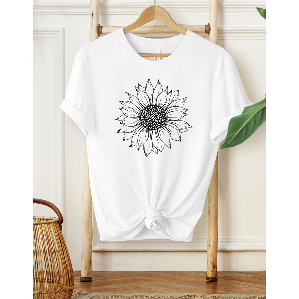 Sunflower Shirt, Women's Shirt, Flower Shirt, Floral tee, Sunflower Tee, Women's Floral tee, Garden Shirt, Plant Shirt, Sunshine Tee - 4.jpg